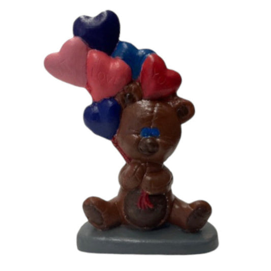 Bear with Heart Balloons Statue