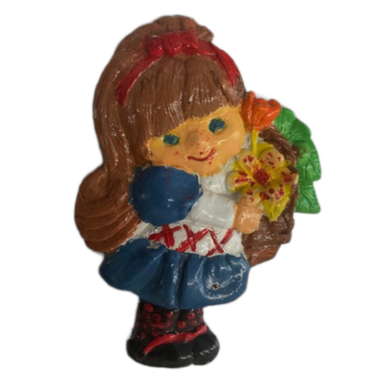 Girl with Flower Basket Plaque