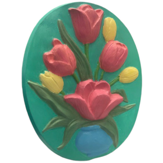 Oval Tulips Plaque