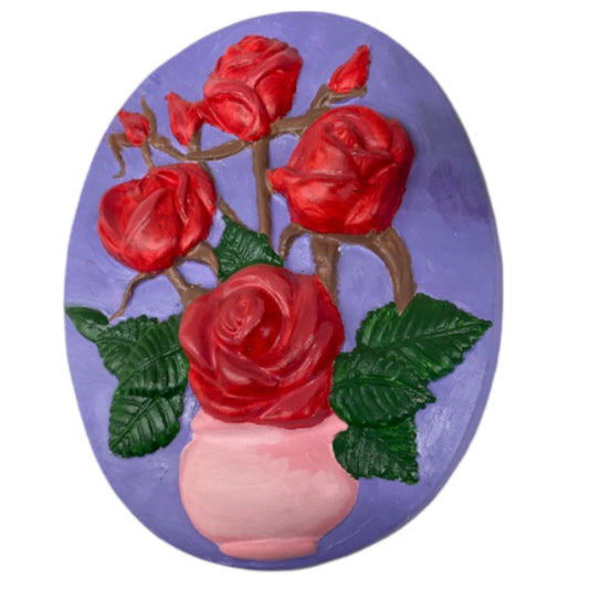 Oval Roses Plaque