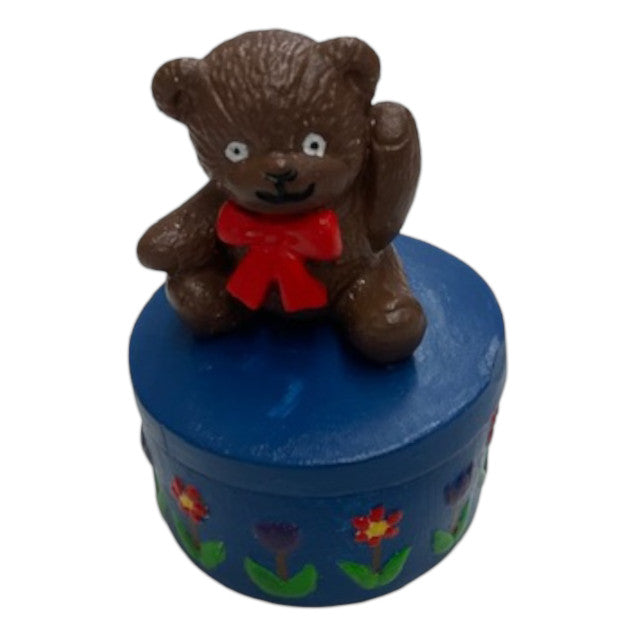 Teddy Bear Seated on Box