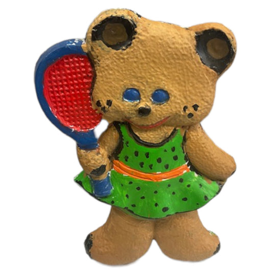 Tennis Bear Girl Plaque