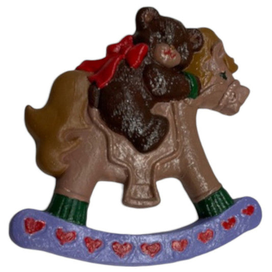 Bear on Rocking Horse Plaque