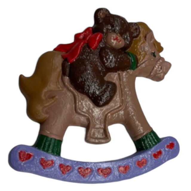 Bear on Rocking Horse Plaque
