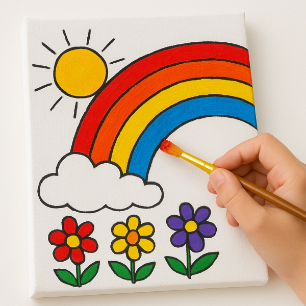 Pre-printed Canvas Painting